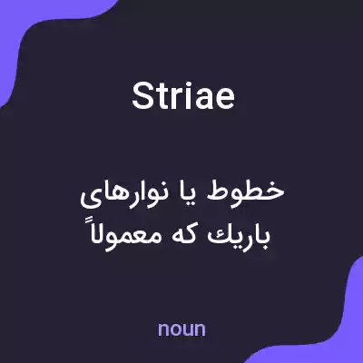 معنی striae به فارسی معنی striae به فارسی