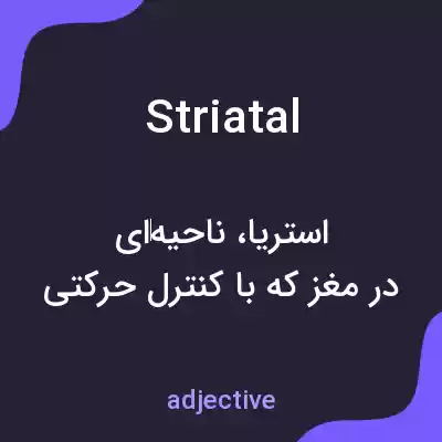 معنی striatal به فارسی