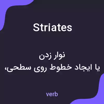 معنی striates به فارسی معنی striates به فارسی
