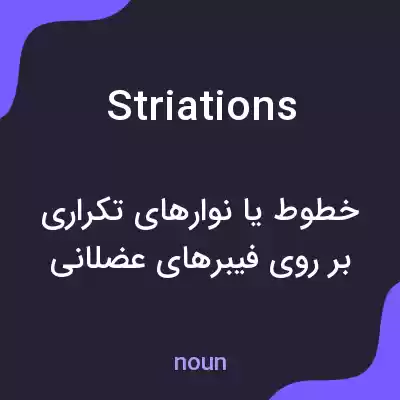 معنی striations به فارسی