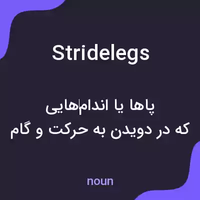 معنی stridelegs به فارسی معنی stridelegs به فارسی