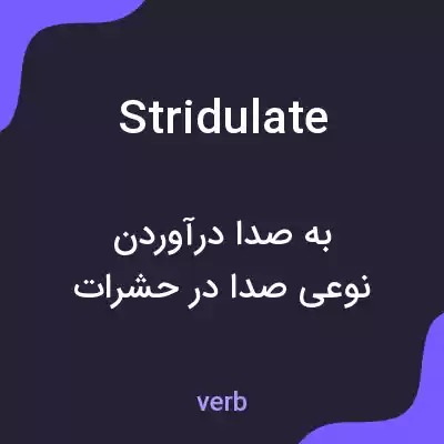 معنی stridulate به فارسی معنی stridulate به فارسی