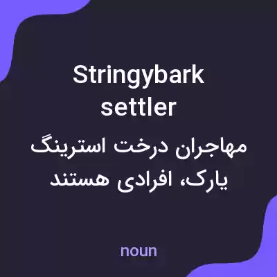 معنی stringybark settler به فارسی معنی stringybark settler به فارسی