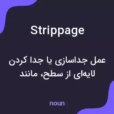 معنی strippage به فارسی معنی strippage به فارسی