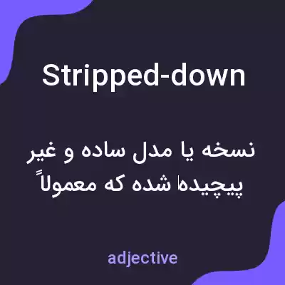 معنی stripped-down به فارسی معنی stripped-down به فارسی