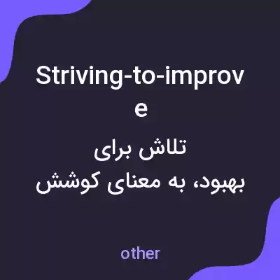 معنی striving-to-improve به فارسی