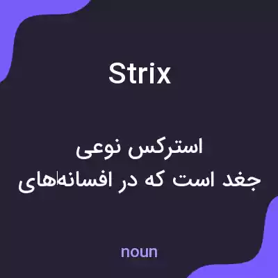 معنی strix به فارسی معنی strix به فارسی