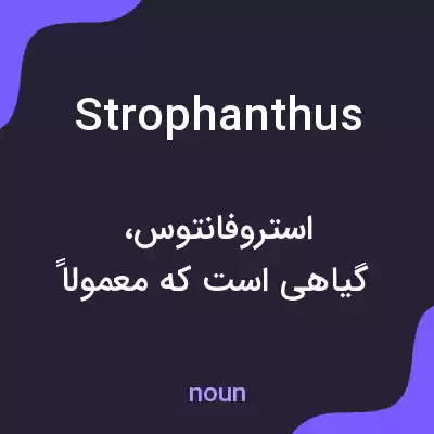 معنی strophanthus به فارسی