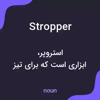 معنی stropper به فارسی معنی stropper به فارسی