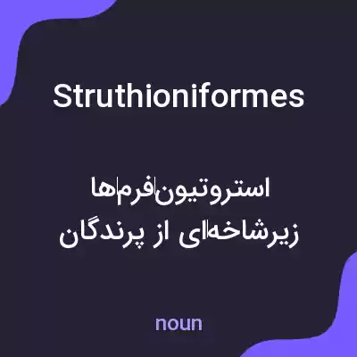 معنی struthioniformes به فارسی معنی struthioniformes به فارسی