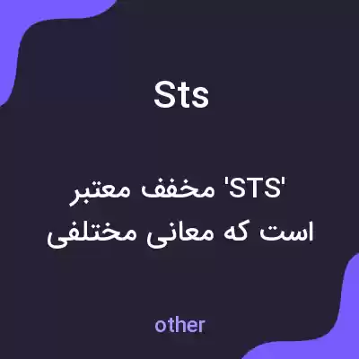 معنی sts به فارسی معنی sts به فارسی