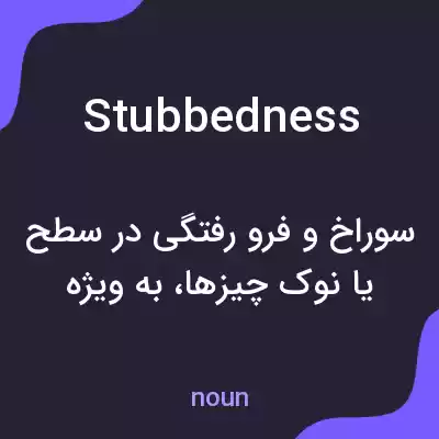 معنی stubbedness به فارسی معنی stubbedness به فارسی