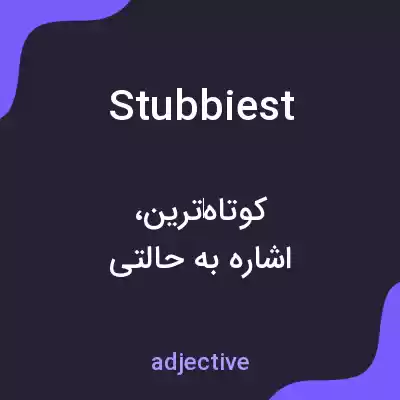 معنی stubbiest به فارسی