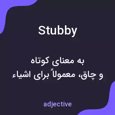 معنی stubby به فارسی معنی stubby به فارسی