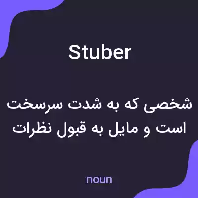 معنی stuber به فارسی معنی stuber به فارسی
