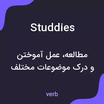 معنی studdies به فارسی