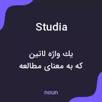 معنی studia به فارسی