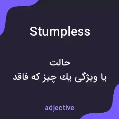 معنی stumpless به فارسی معنی stumpless به فارسی