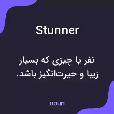 معنی stunner به فارسی معنی stunner به فارسی