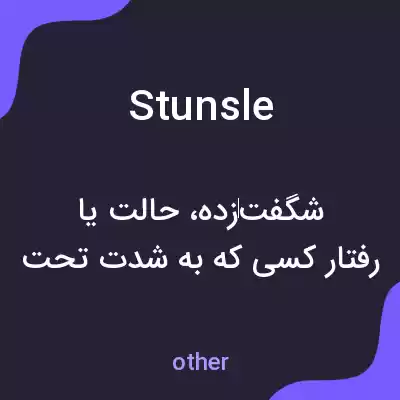 معنی stunsle به فارسی معنی stunsle به فارسی