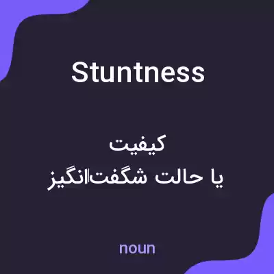 معنی stuntness به فارسی معنی stuntness به فارسی