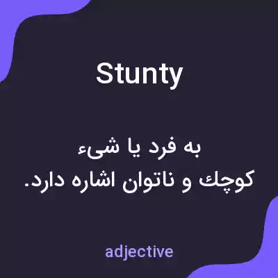 معنی stunty به فارسی معنی stunty به فارسی