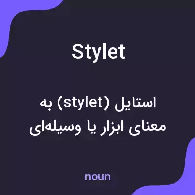 معنی stylet به فارسی معنی stylet به فارسی