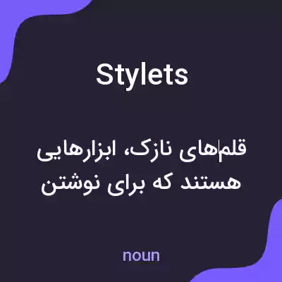 معنی stylets به فارسی معنی stylets به فارسی