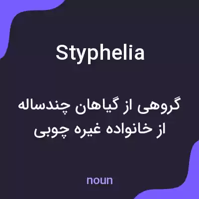 معنی styphelia به فارسی