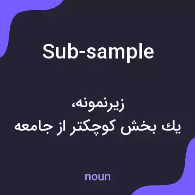 معنی sub-sample به فارسی