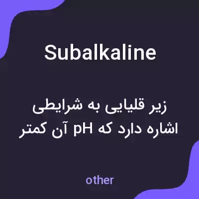 معنی subalkaline به فارسی معنی subalkaline به فارسی