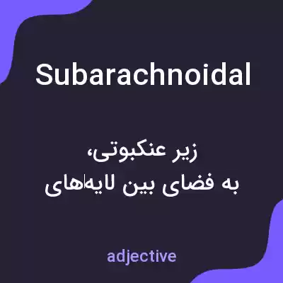 معنی subarachnoidal به فارسی معنی subarachnoidal به فارسی