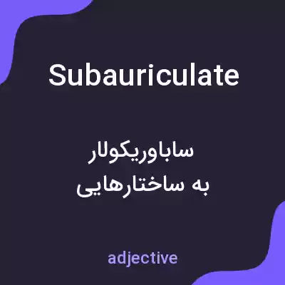 معنی subauriculate به فارسی معنی subauriculate به فارسی
