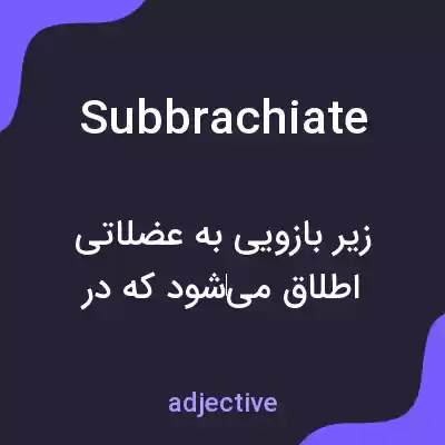 معنی subbrachiate به فارسی معنی subbrachiate به فارسی