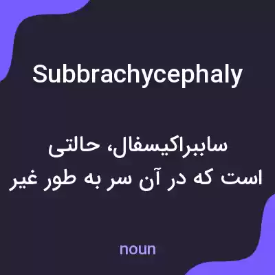معنی subbrachycephaly به فارسی معنی subbrachycephaly به فارسی