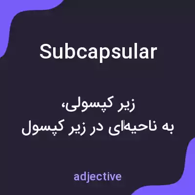 معنی subcapsular به فارسی معنی subcapsular به فارسی