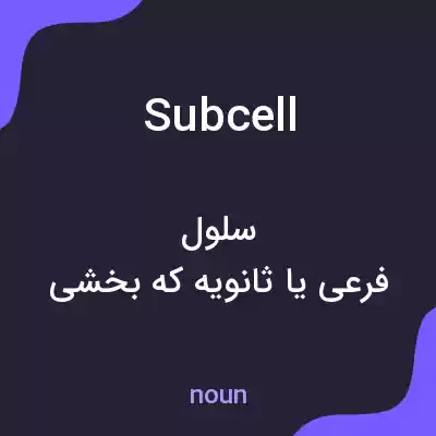 معنی subcell به فارسی معنی subcell به فارسی