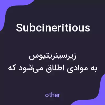معنی subcineritious به فارسی