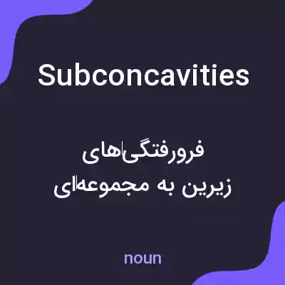 معنی subconcavities به فارسی معنی subconcavities به فارسی