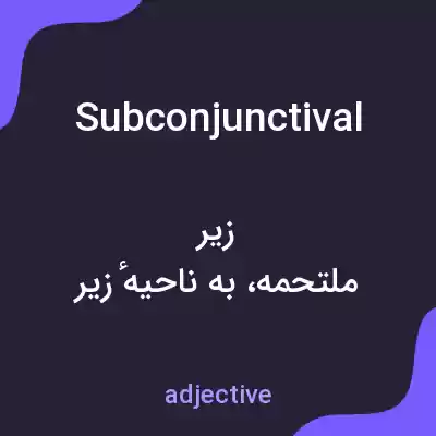 معنی subconjunctival به فارسی معنی subconjunctival به فارسی