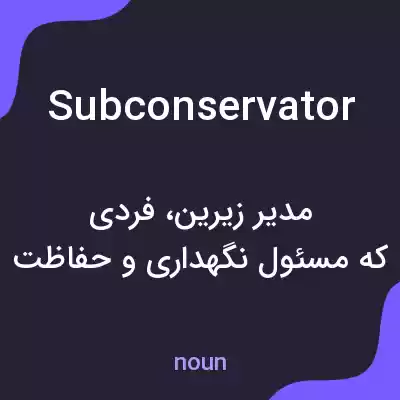 معنی subconservator به فارسی معنی subconservator به فارسی