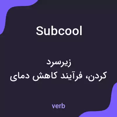 معنی subcool به فارسی معنی subcool به فارسی