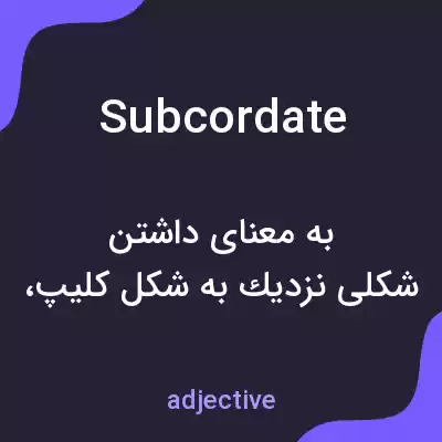 معنی subcordate به فارسی
