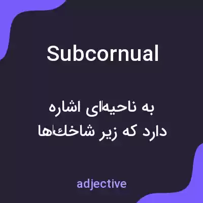 معنی subcornual به فارسی معنی subcornual به فارسی
