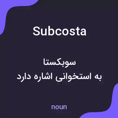 معنی subcosta به فارسی