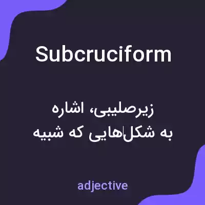 معنی subcruciform به فارسی
