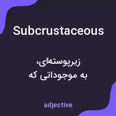 معنی subcrustaceous به فارسی