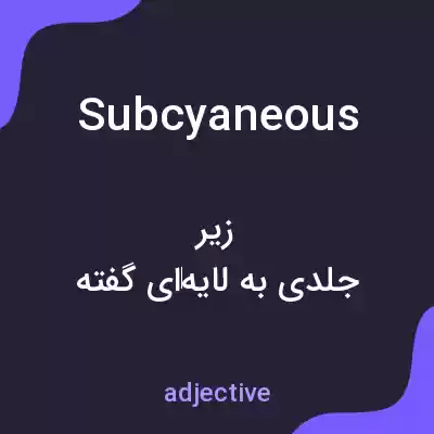 معنی subcyaneous به فارسی معنی subcyaneous به فارسی