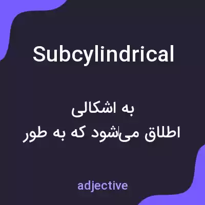 معنی subcylindrical به فارسی