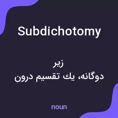 معنی subdichotomy به فارسی معنی subdichotomy به فارسی